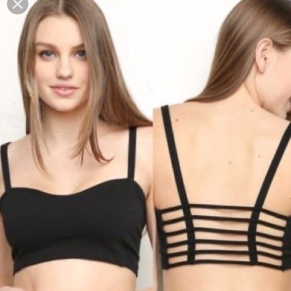 Brandy Melville scrappy black bralette